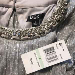 MSK size 8 silver cocktail dress